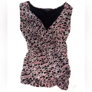 Karen Kane pink pattern y2k top